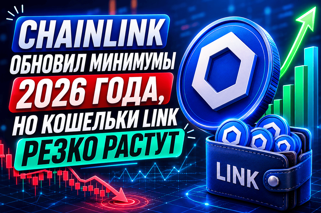 Chainlink обновил минимумы 2026 года, но кошельки LINK резко растут